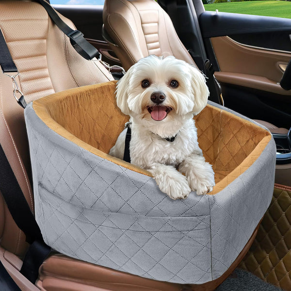 Portable Pet Car Seat Cushion Sofa – Removable, Washable, Raised Safety Seat & Bed for Small Dogs